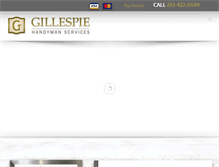 Tablet Screenshot of gillespiehandyman.com